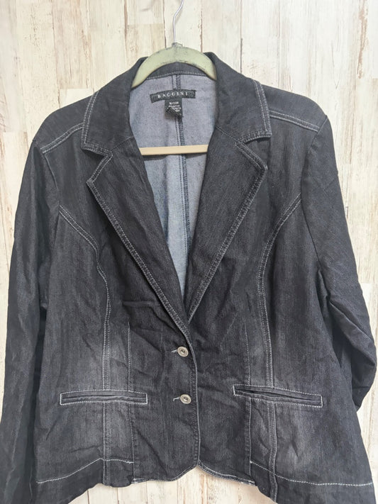 BLACK BACCINI 18/20 DENIM BLAZER JACKET, LADIES 2X