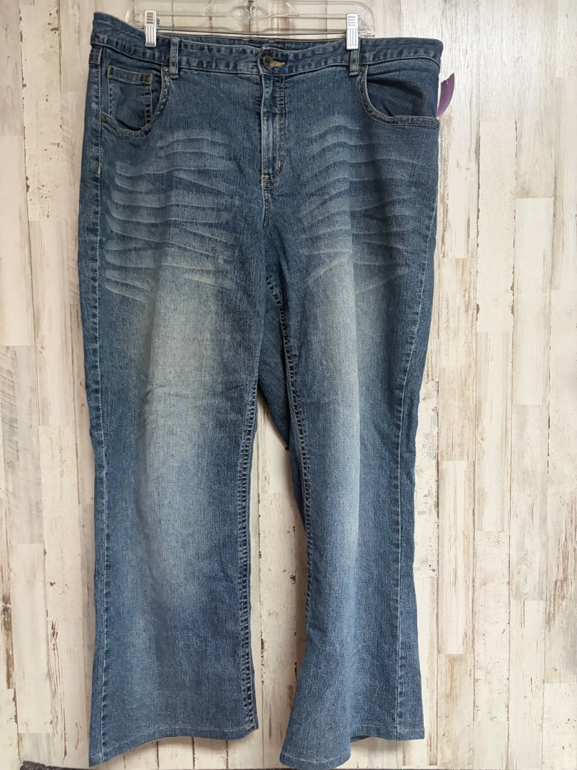 MED WASH CATO 22W BOOTCUT JEANS, LADIES 3X