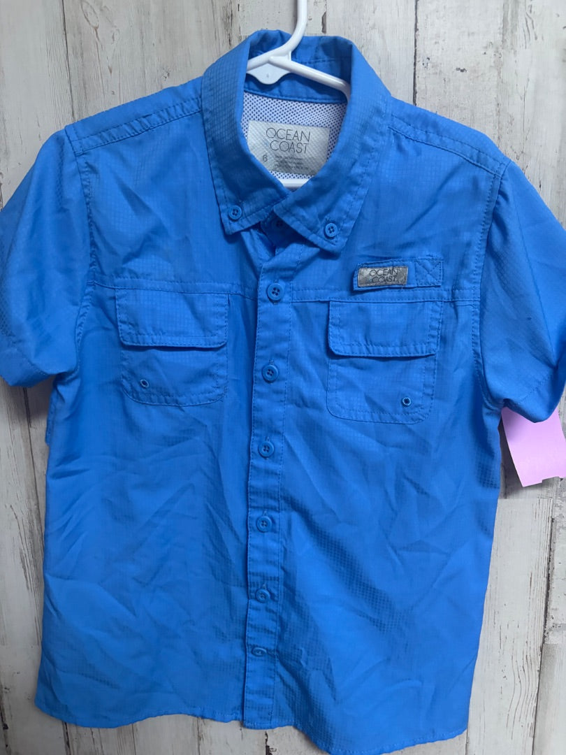 BLUE OCEAN + COAST BUTTON UP FISHING SHIRT, BOY 6