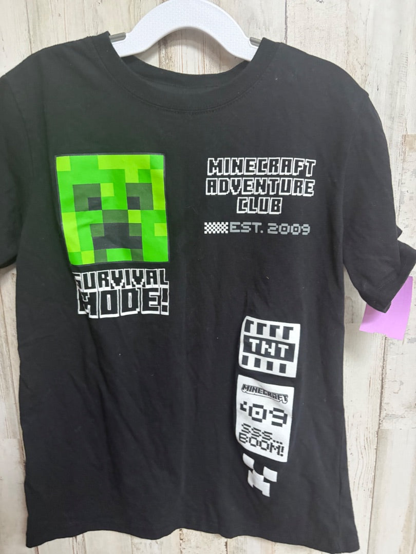 BLACK MINECRAFT CHARACTER TEE, BOY 7/8