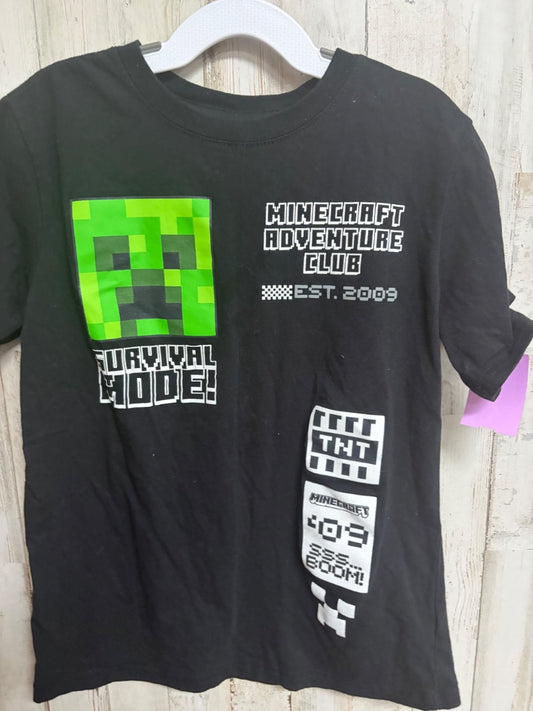 BLACK MINECRAFT CHARACTER TEE, BOY 7/8