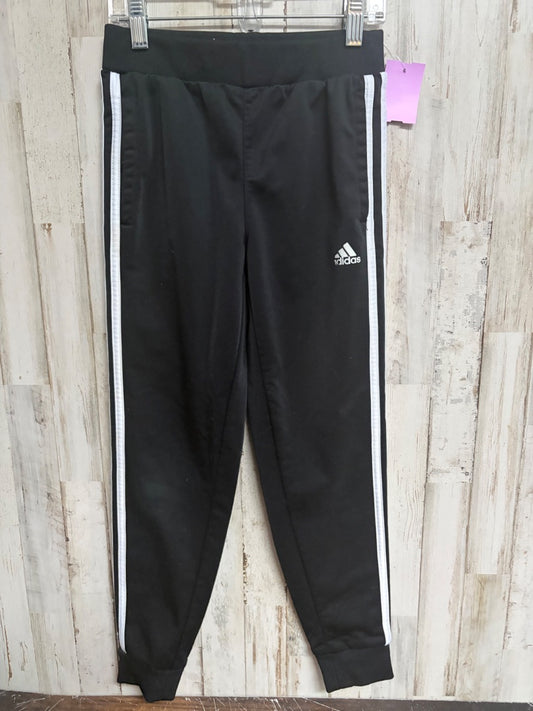 BLACK ADIDAS LOGO JOGGERS, BOY 7/8