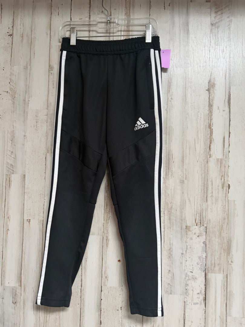 BLACK ADIDAS LOGO SKINNY PANTS, BOY 7/8