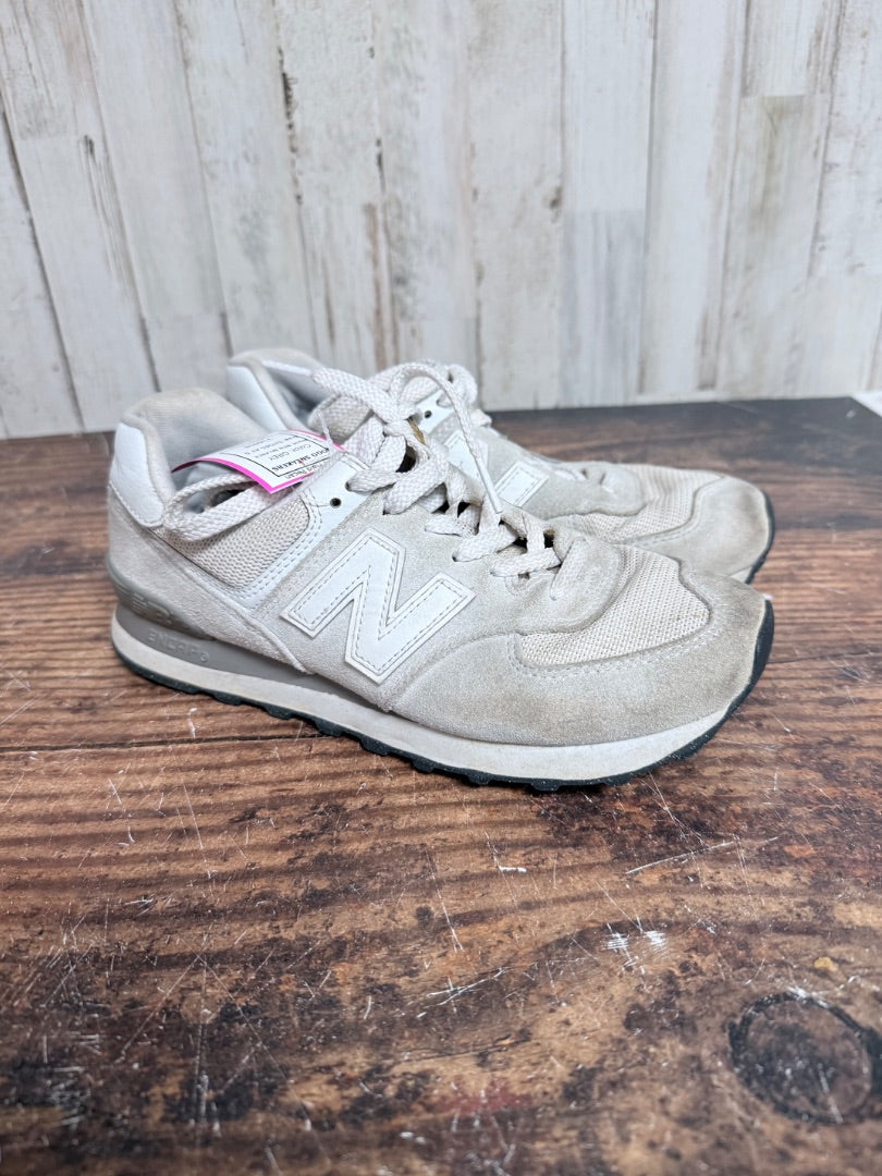GREY NEW BALANCE LOGO SNEAKERS, SHOES A7.5