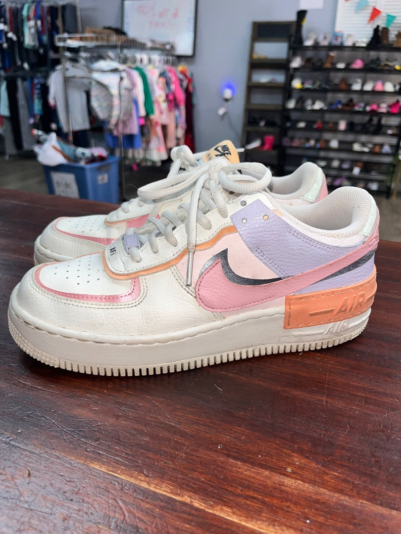 IVORY NIKE PASTEL LEATHER AIR FORCE ONES, SHOES A9