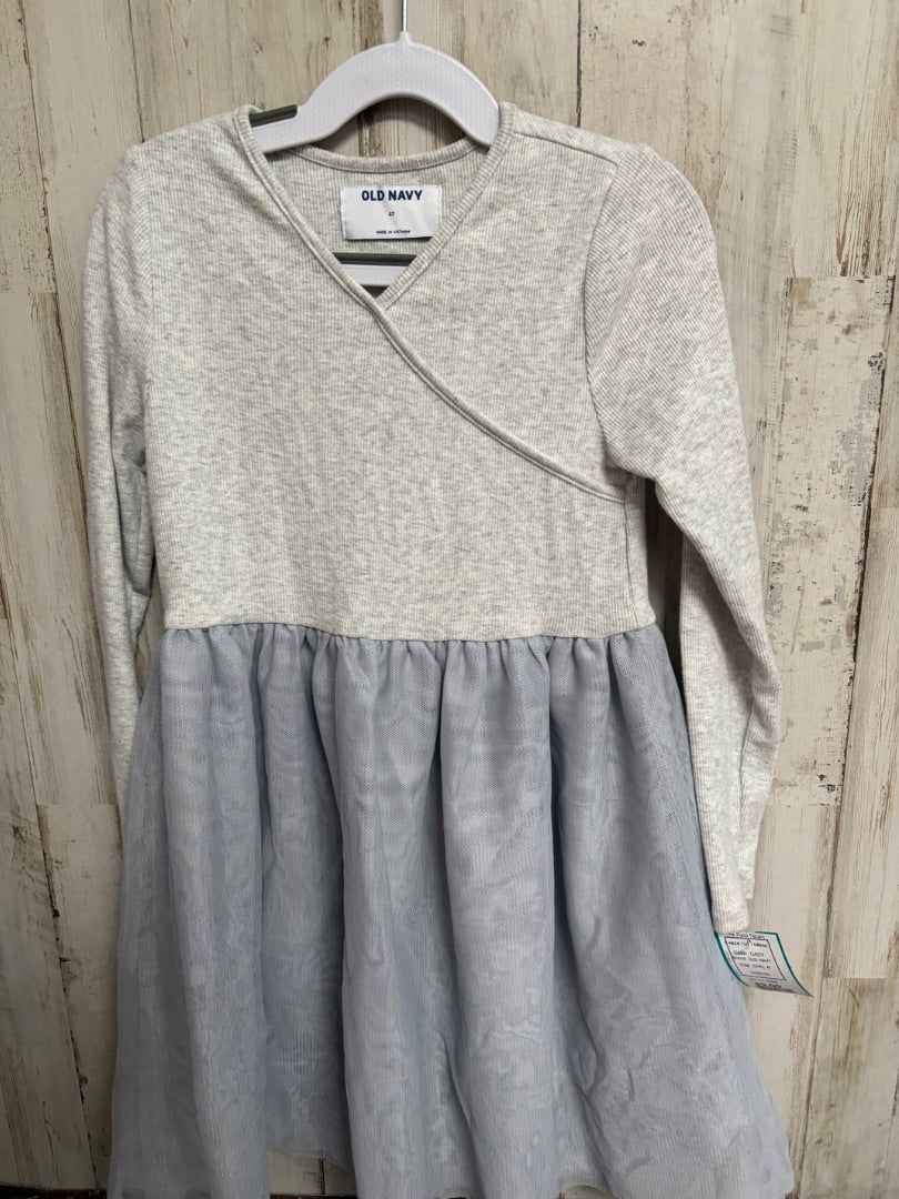 GREY OLD NAVY V NECK TUTU DRESS, GIRL 6