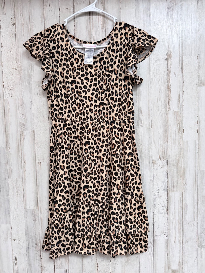 TAN BONNIE JEAN CHEETAH DRESS, GIRLS 16