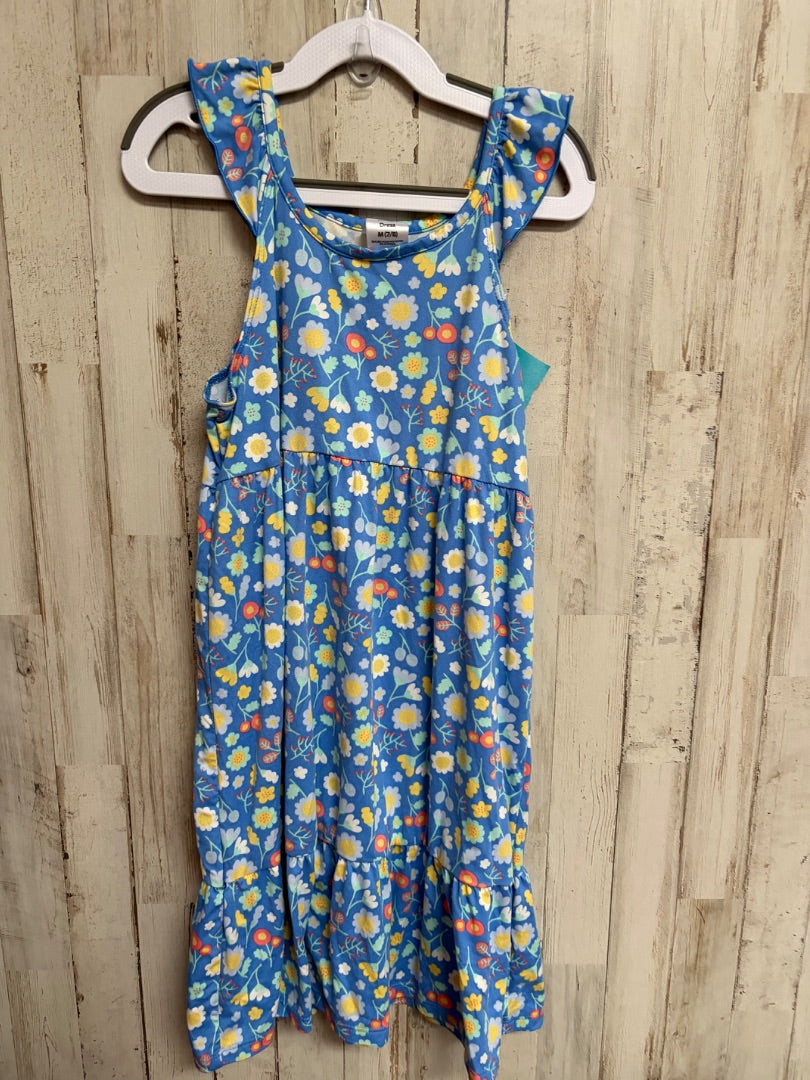 BLUE MEMBERS MARK SOFT FLORAL COTTON DRESS, GIRL 7/8