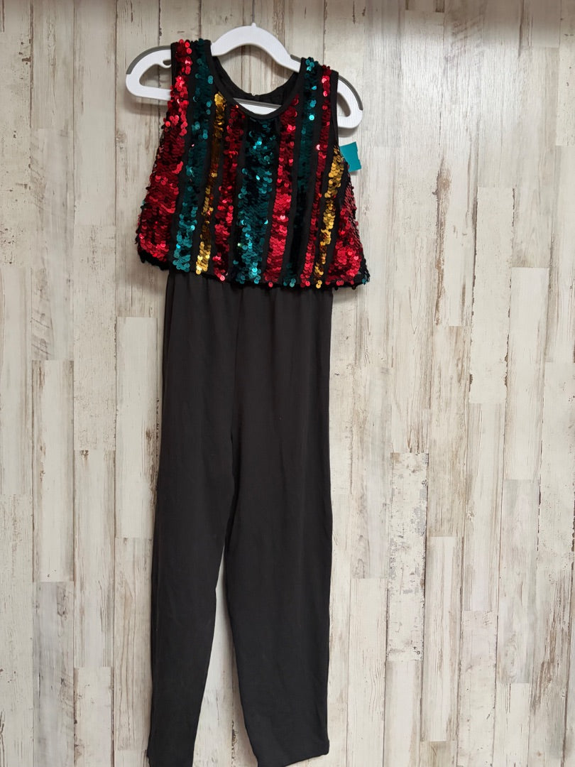 BLACK WONDER NATION SEQUIN ROMPER, GIRL 7/8