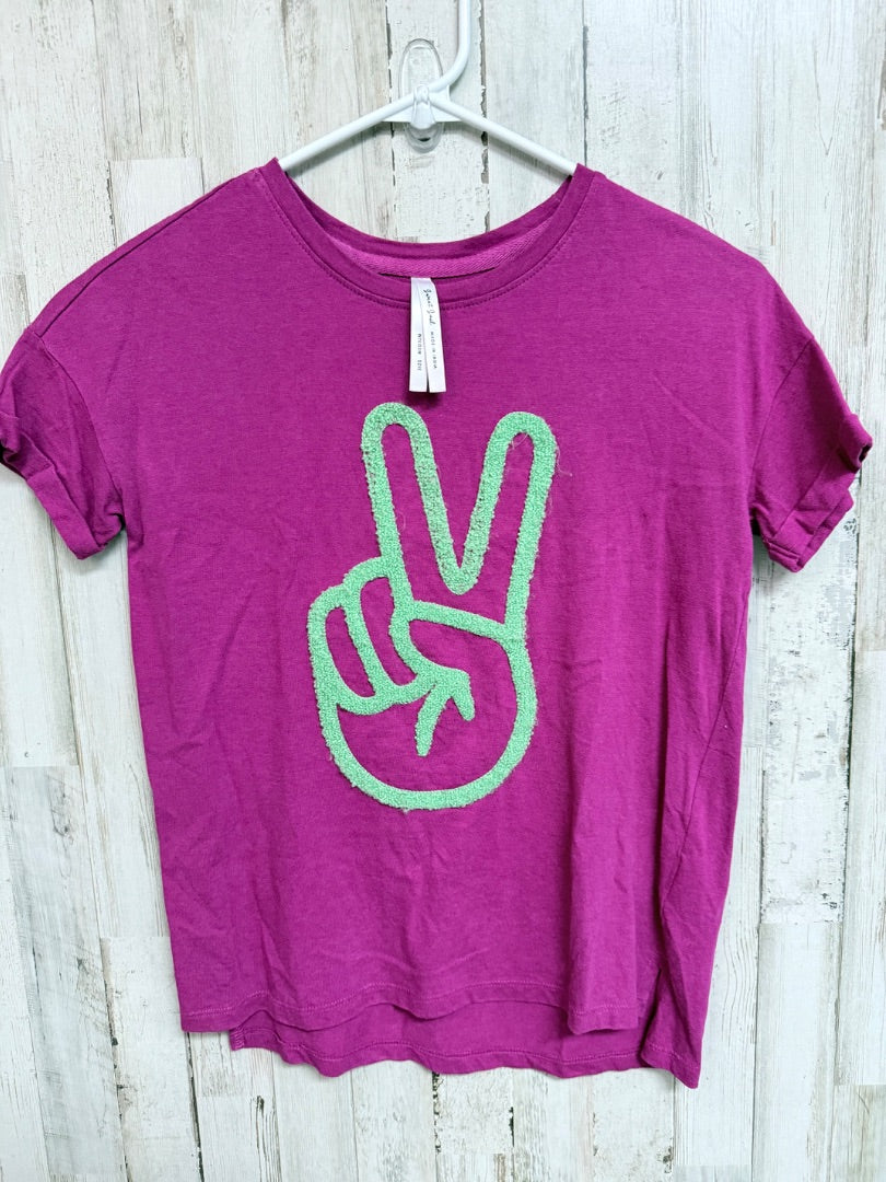 FUCHSIA SWEET SOUL PEACE TEE, GIRLS 10/12