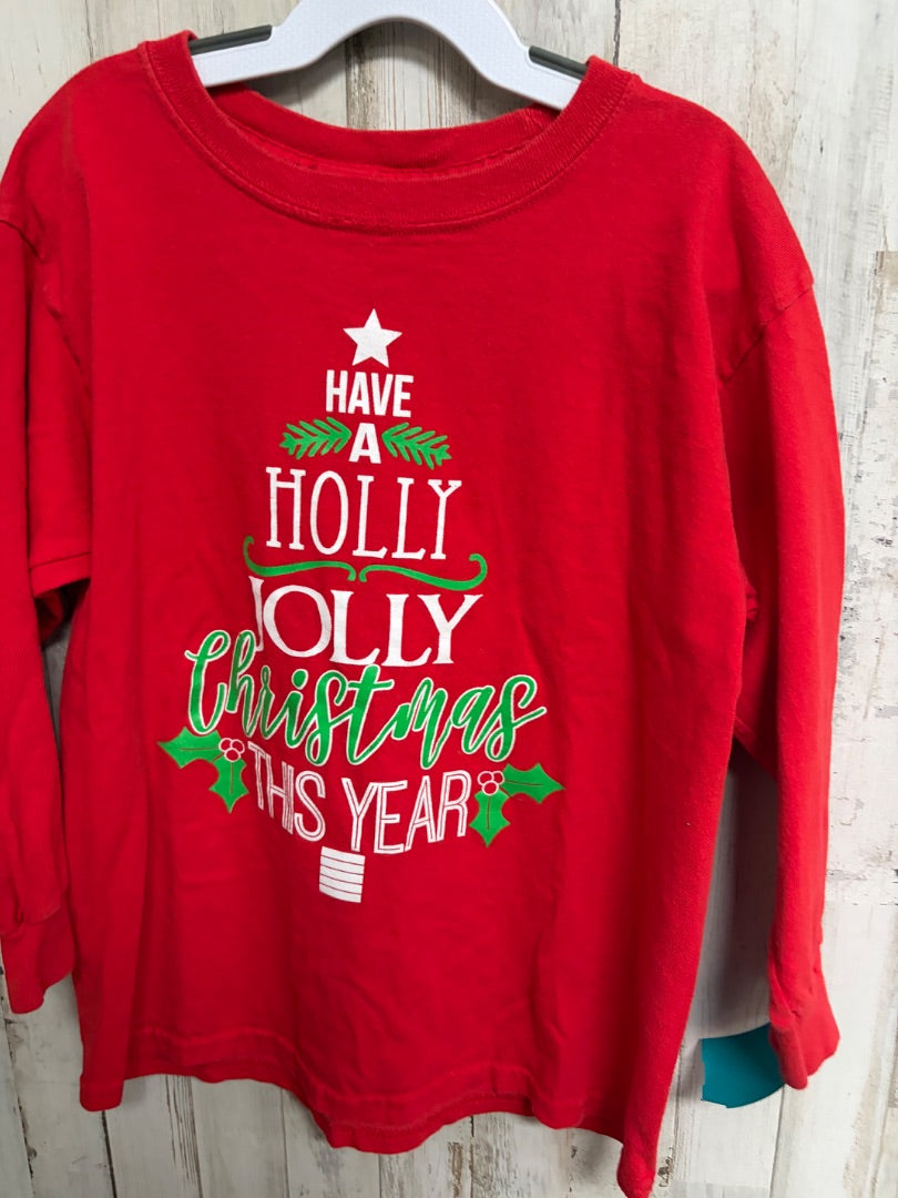 RED GILDAN HOLLY JOLLY CHRISTMAS TEE, GIRL 7