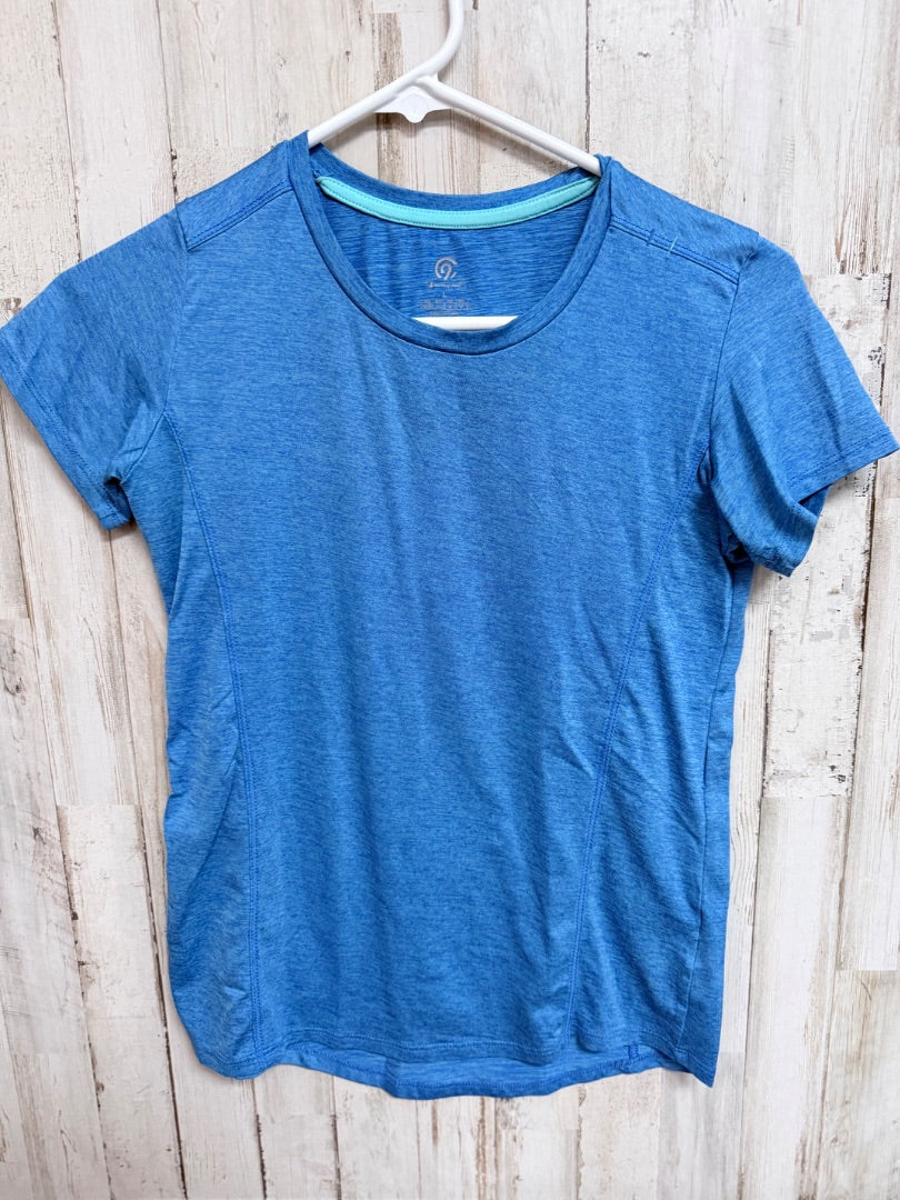 BLUE CHAMPION HEATHERED TOP, GIRLS 10/12