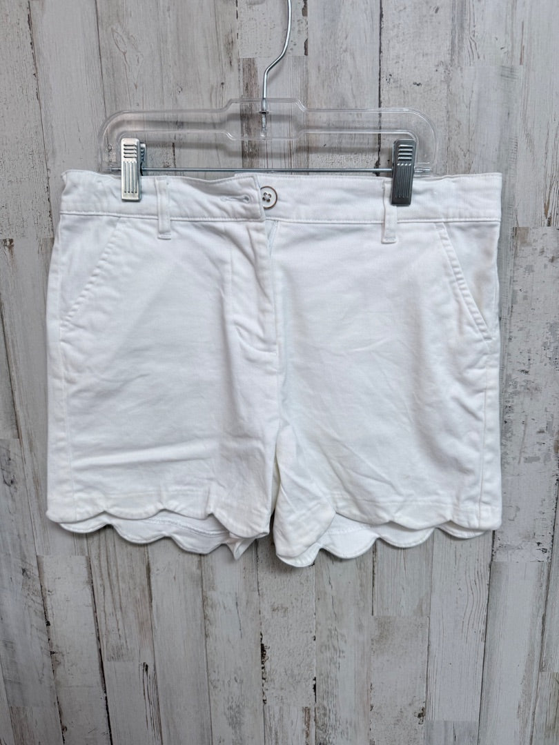 WHITE CROWN & IVY SCALLOP SHORTS, GIRLS 14
