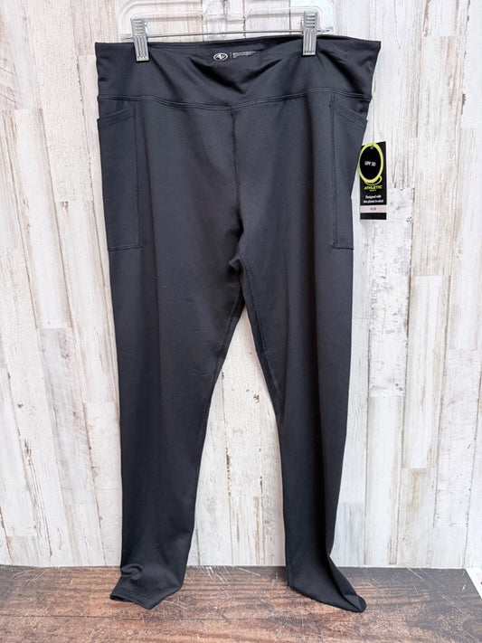 BLACK ATHLETIC WORKS POCKET LEGGINGS, GIRLS 14/16 PLUS