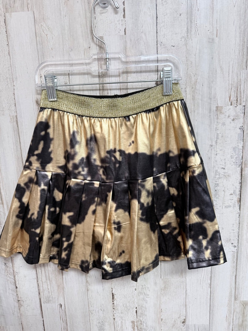 GOLD/BLACK  DYE SKIRT, GIRLS 14