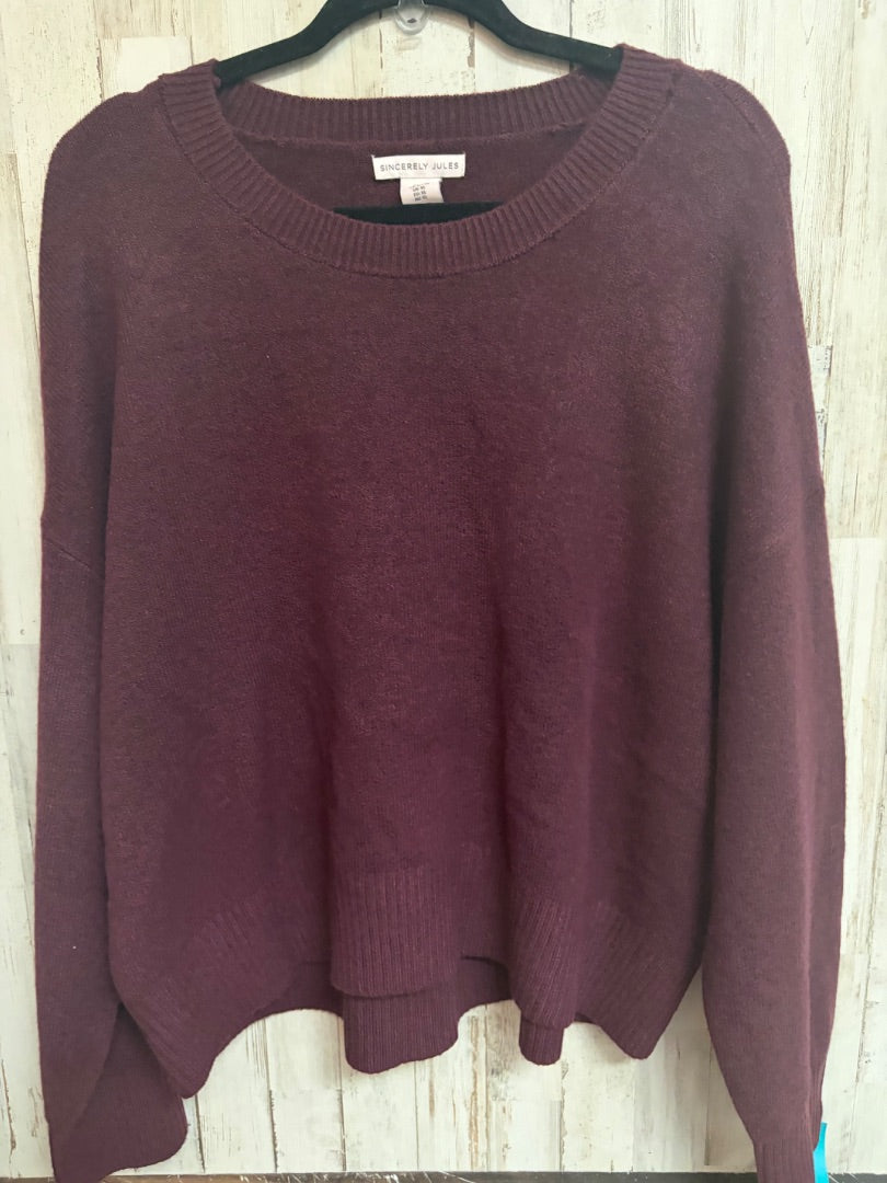 MAROON SINCERLY JULES SWEATER, LADIES XL