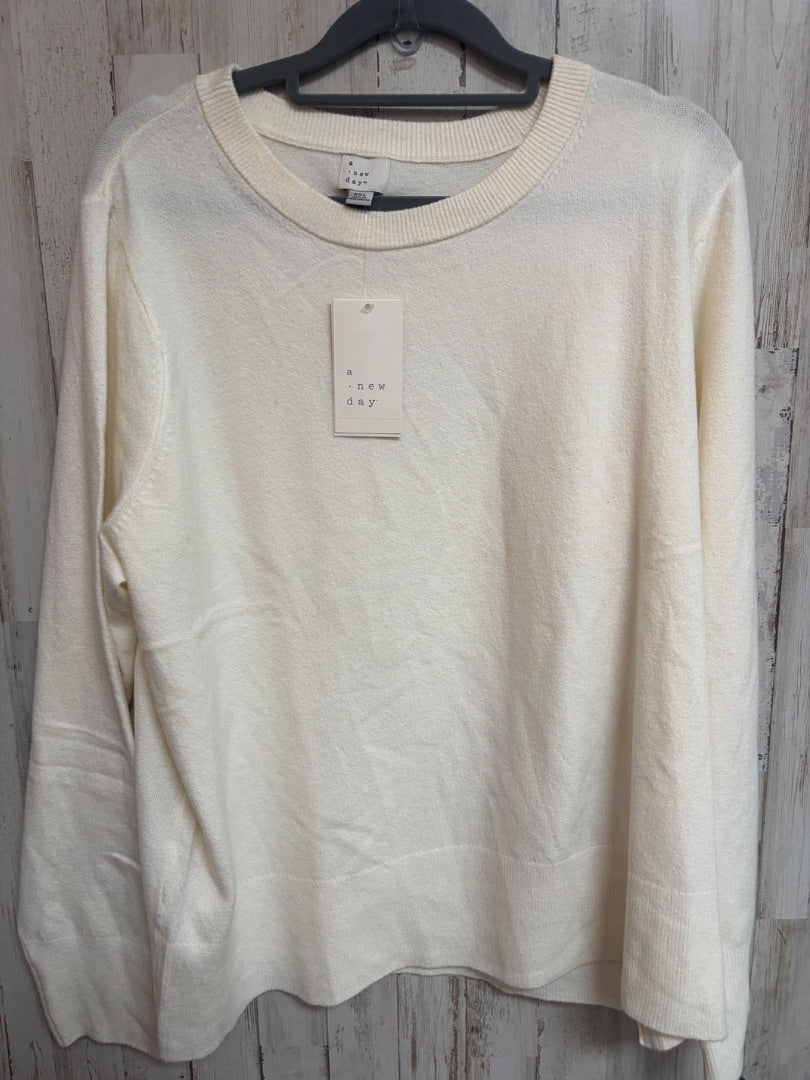 BEIGE A NEW DAY KNIT SWEATER, LADIES 2X
