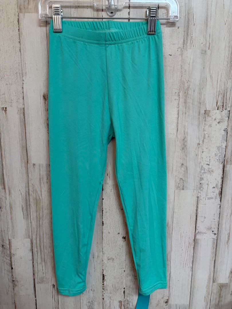 TEAL  SOFT COTTON LEGGINGS, GIRL 4/5