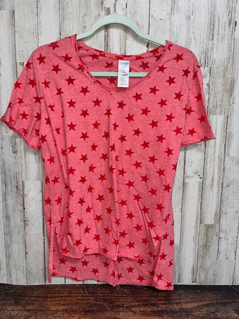 RED TIME AND TRU SOFT STAR TEE, LADIES M