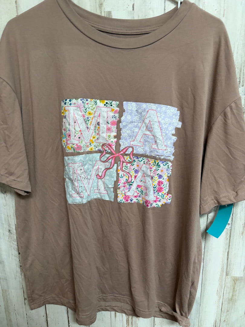 BROWN  MAMA FLORAL TEE, LADIES M