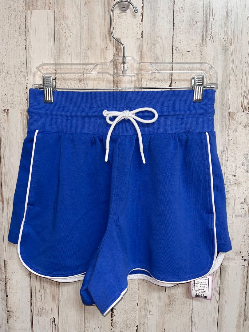 BLUE OLD NAVY COTTON CORD TRIM ACTIVE SHORTS, LADIES M