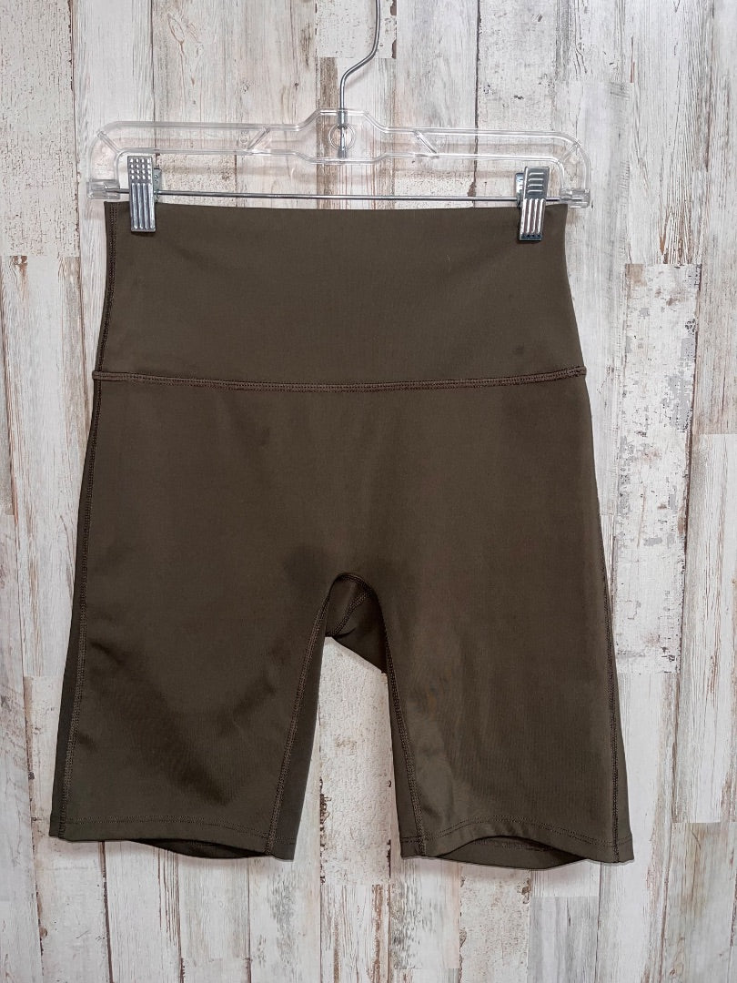 DARK OLIVE ZENANA BIKER SHORTS, LADIES L