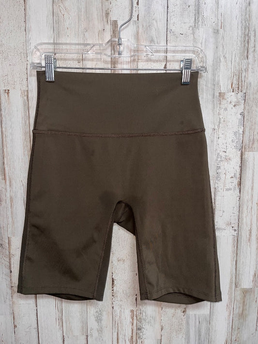 DARK OLIVE ZENANA BIKER SHORTS, LADIES L