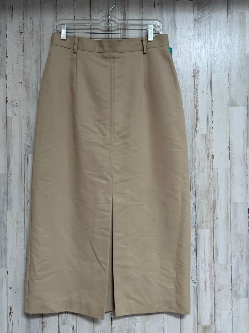 KHAKI HILL COUNTRY SZ 12 FRONT PLEAT A LINE SKIRT, LADIES L
