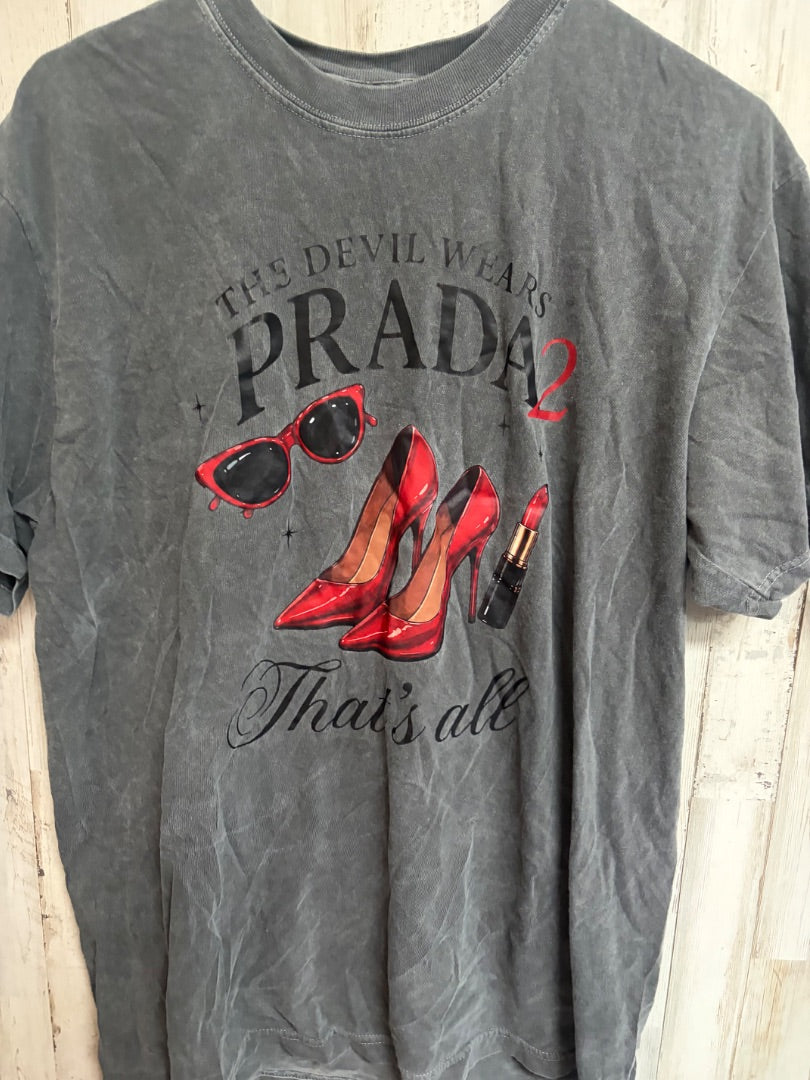 GREY COMFORT COLORS DEVIL WEARS PRADA TEE, LADIES L