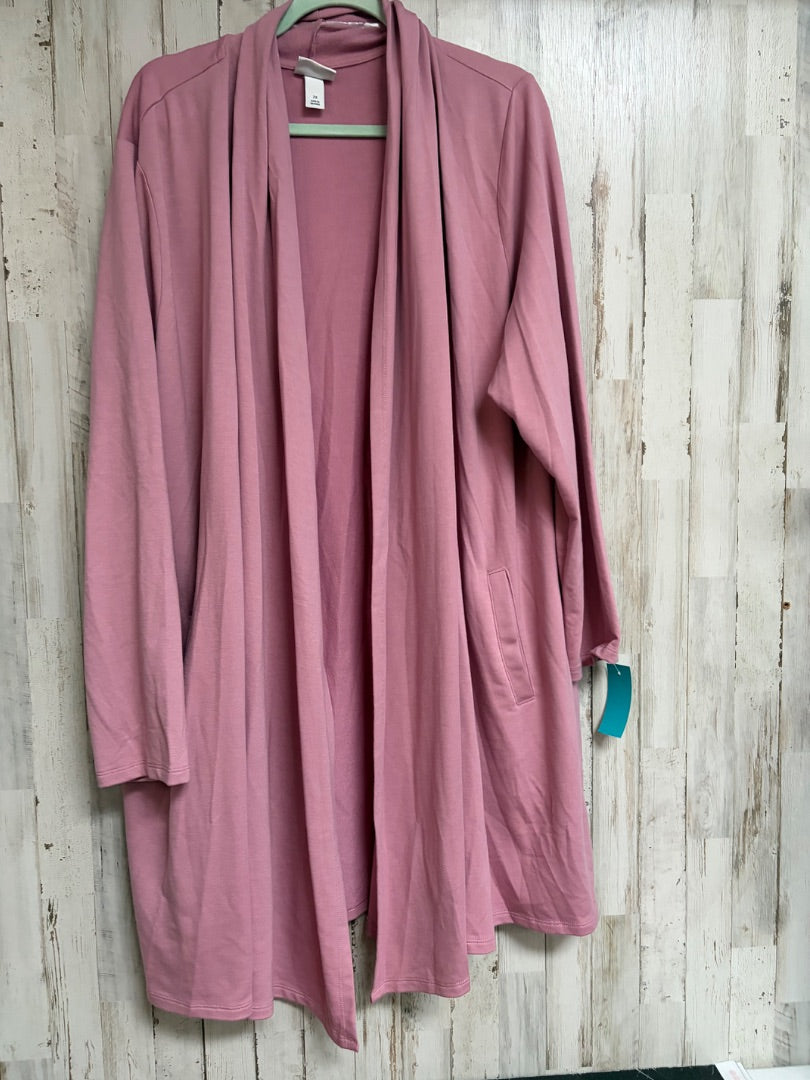 MAUVE AVA + VIV LONG JERSEY CARDIGAN, LADIES 2X