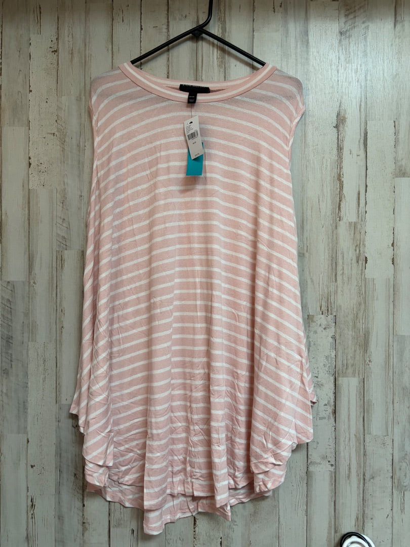 LIGHT PINK LANE BRYANT NEW STRIPE SOFT KNIT TUNIC SZ 26/28, LADIES 4X