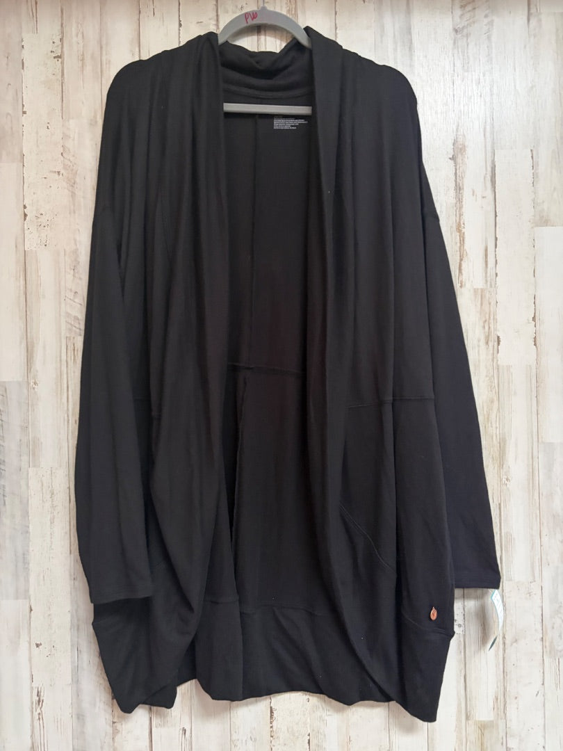 BLACK LIVI SOFT KNIT LONG CARDIGAN SZ 26/28, LADIES 4X