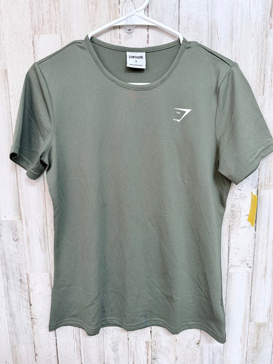 OLIVE GYMSHARK DRY FIT LOGO TEE, LADIES S