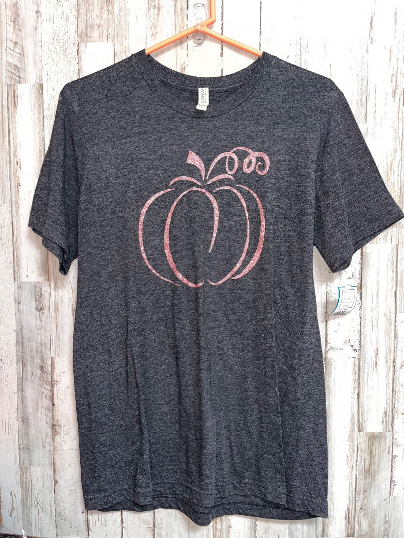 GREY BELLA GLITTER PUMPKIN TEE, LADIES M