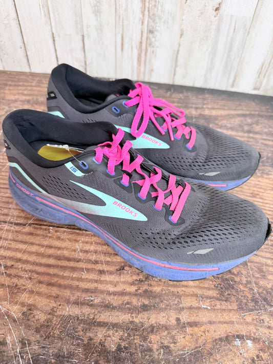 GREY/TEAL/PINK BROOKS GHOST SNEAKERS, SHOES A10
