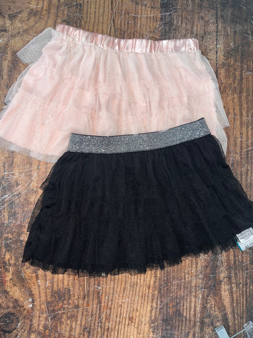BLACK/PINK FREESTYLE 2PC DANCE TUTU SKIRTS, GIRL 6