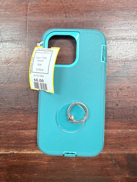 TEAL  HARD PHONE CASE WITH FINGER LOOP