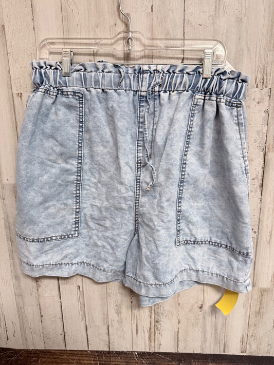 DENIM SHEIN HI WAIST PAPER BAG SHORTS, LADIES L