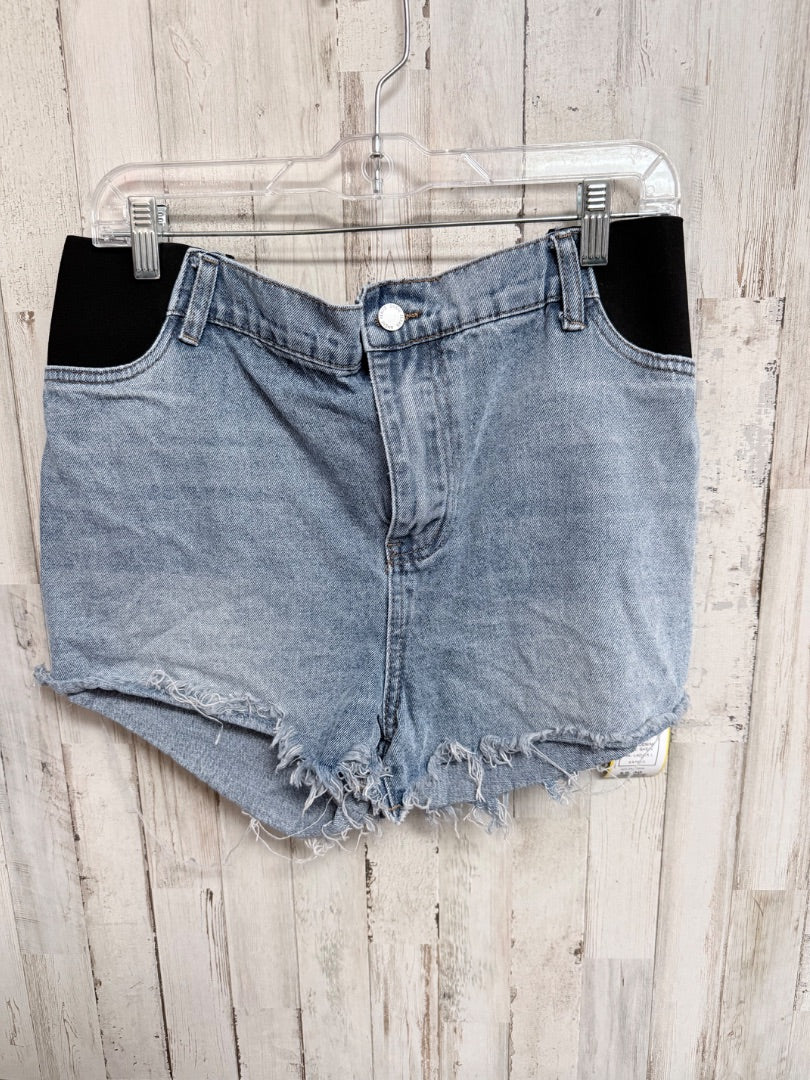 DENIM SHEIN MATERNITY FRAY SHORTS, LADIES L