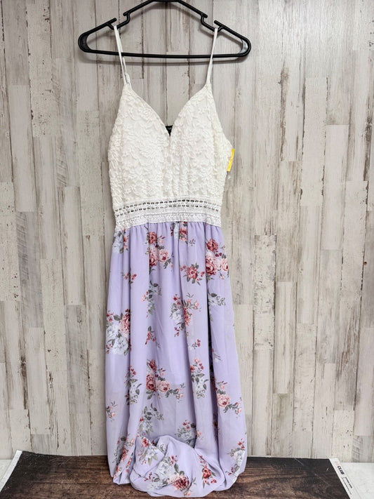 LAVENDAR RUE 21 LACE FLORAL MAXI, LADIES L