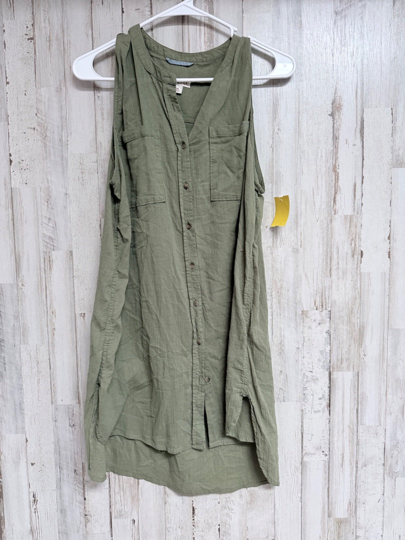 OLIVE MERONA MUSLIN BUTTON DRESS, LADIES XL