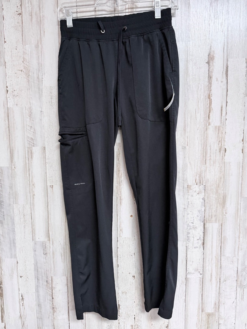 BLACK HEALING HANDS SCRUB BOTTOMS, LADIES XXS