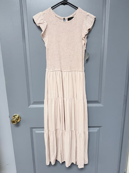 BEIGE ZESICA SMOCK MAXI DRESS, LADIES S