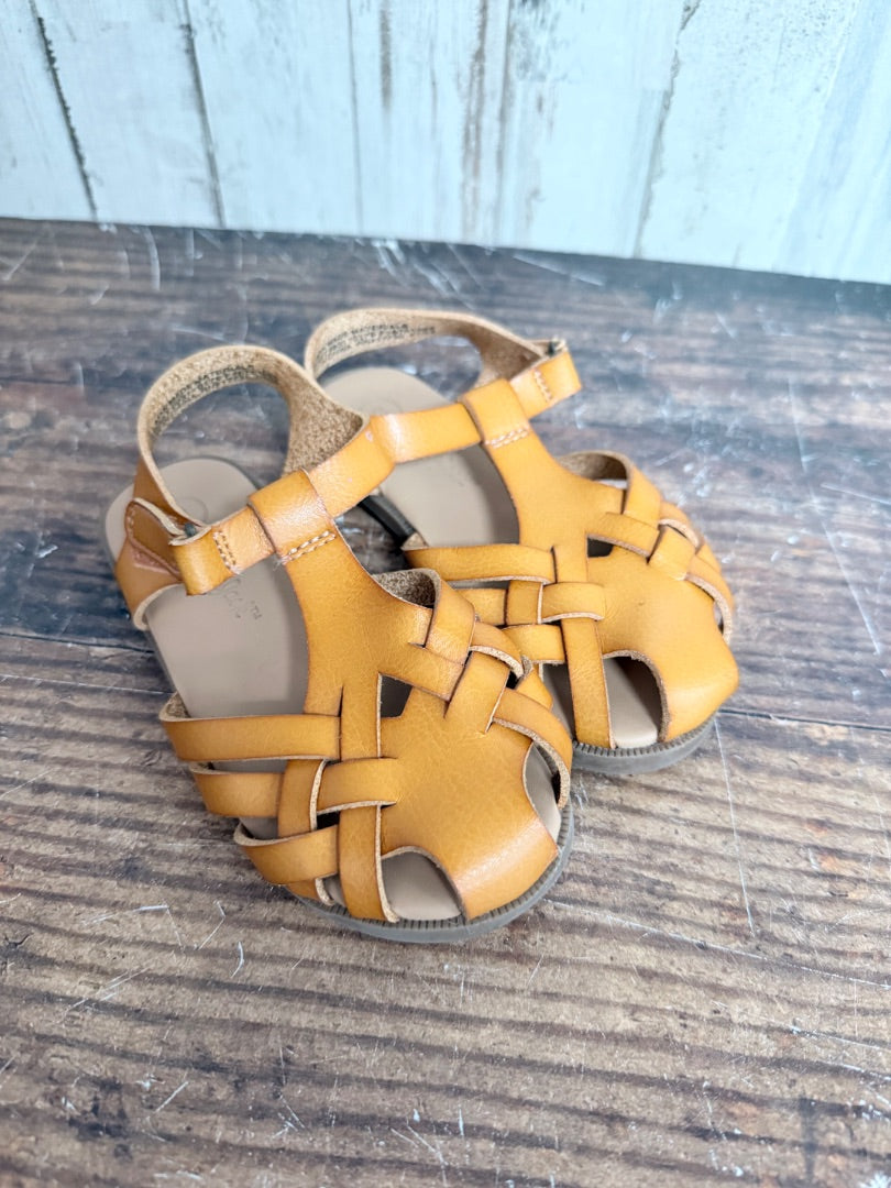 TAN CAT & JACK VELCRO SANDALS, SHOES 8