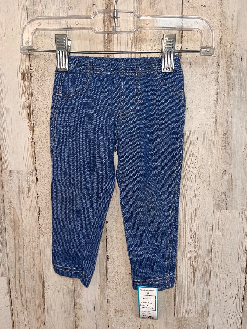 BLUE CARTERS CHAMBRAY LEGGINGS, GIRL 9M