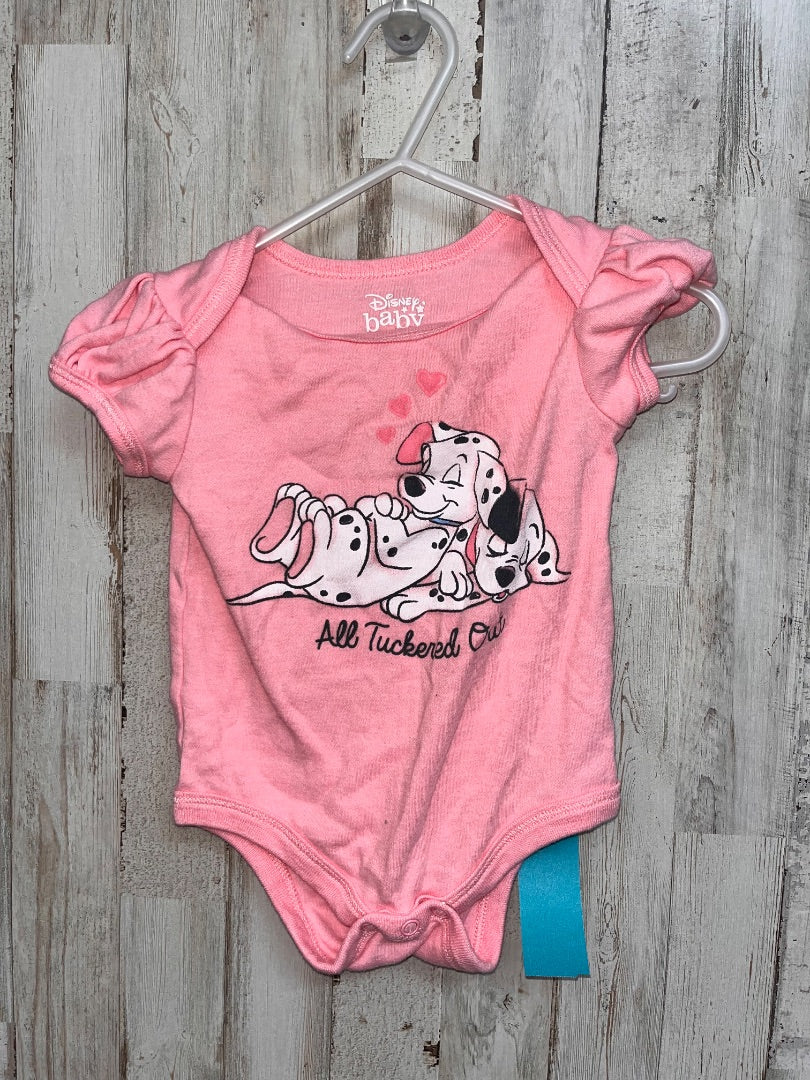PINK DISNEY ALL TUCKERED OUT ONESIE, GIRL 6/9M