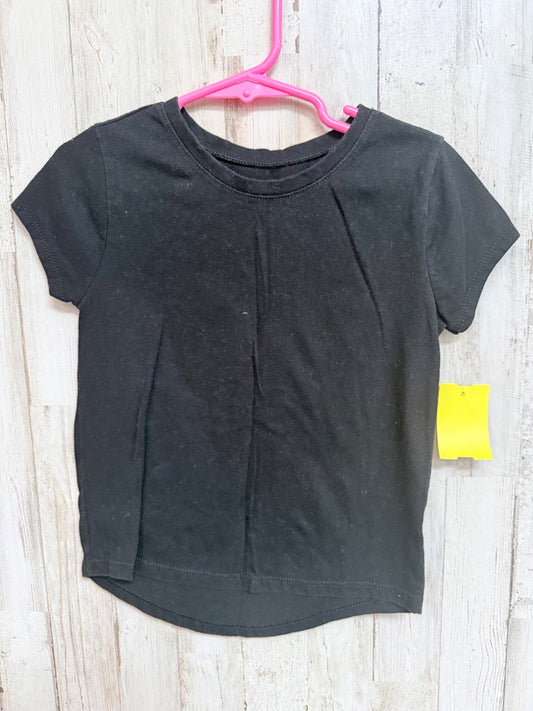 BLACK GARANIMALS COTTON TEE, GIRLS 4T