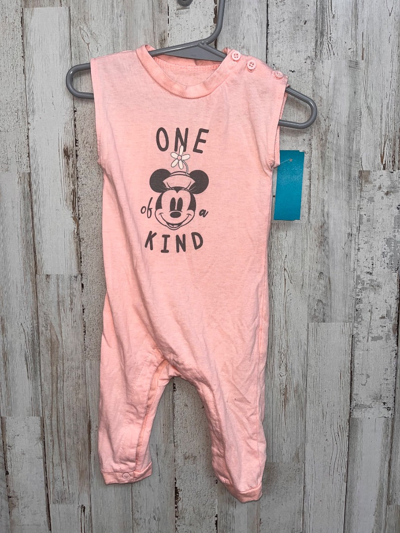 PINK DISNEY ONE OF A KIND MINNIE ROMPER, GIRL 6-9M