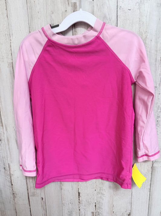PINK MEMBERS MARK RASHGUARD SWIM TOP, GIRLS 4/5