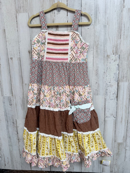 BROWN MATILDA JANE PRINTED TIER DRESS, GIRLS 4